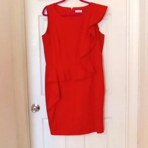 Calvin Klein size 14 red cocktail dress